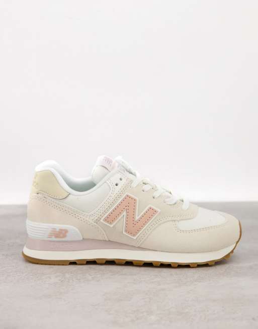 New Balance 574 trainers in off white