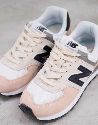 peach new balance trainers