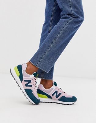 New Balance 574 trainers in pink | ASOS