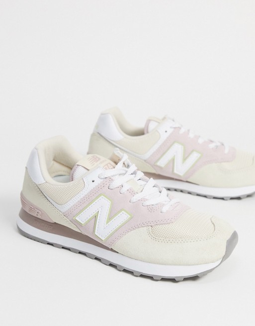 New Balance 574 trainers in pink