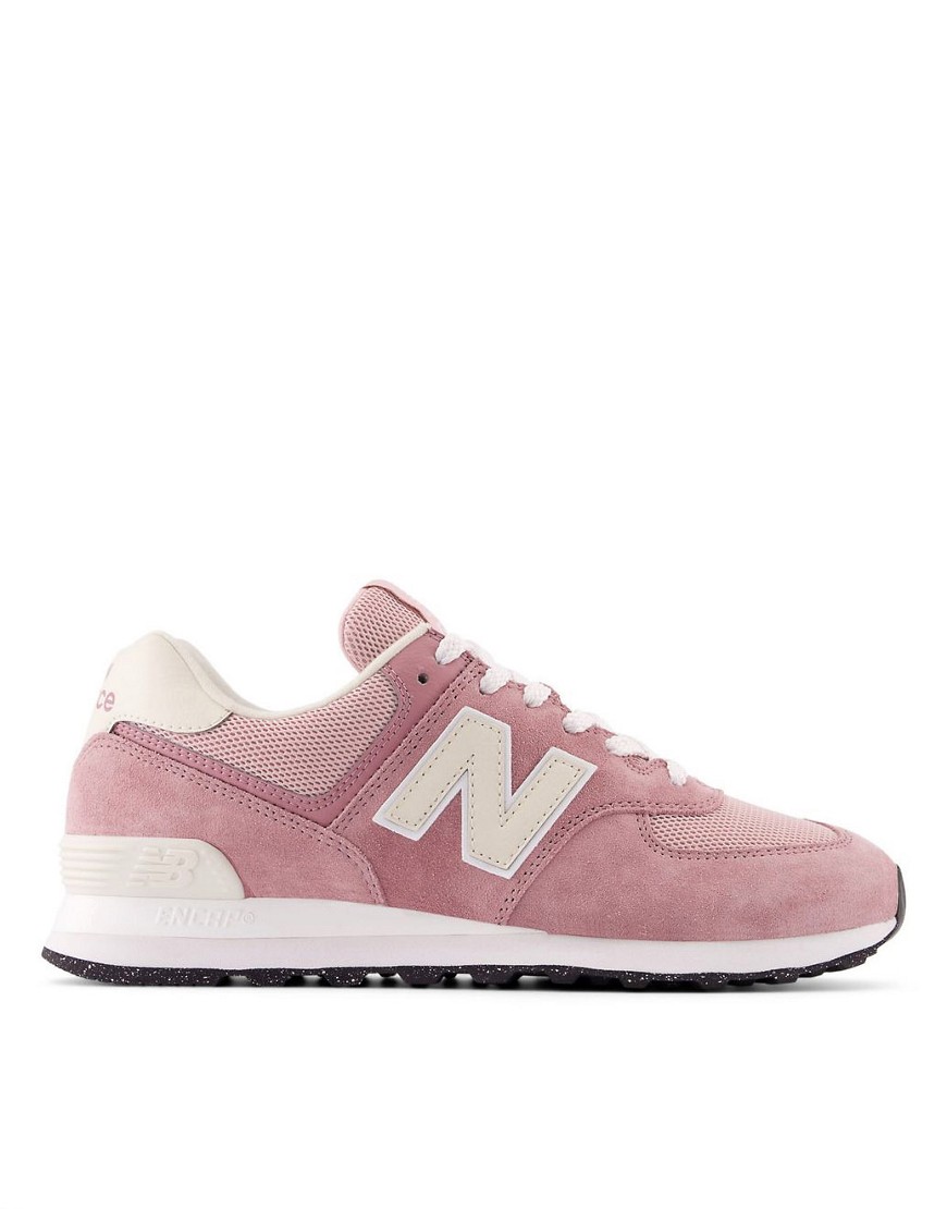 New Balance 574 trainers in pink