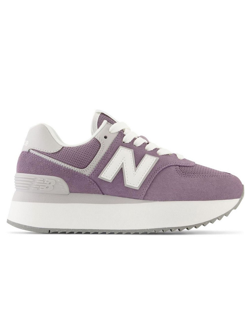 New Balance 574+ trainers in purple