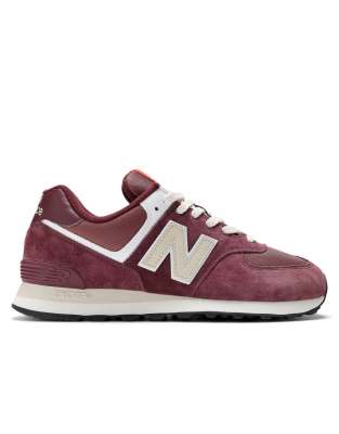 New Balance 574 trainers in red | ASOS