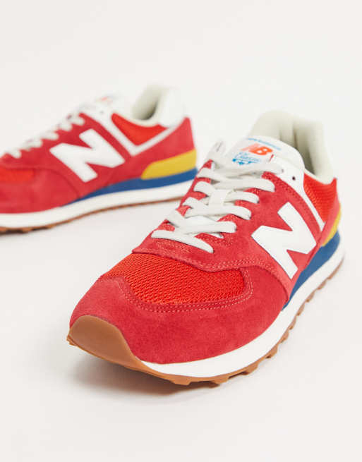 New balance on sale trainers red