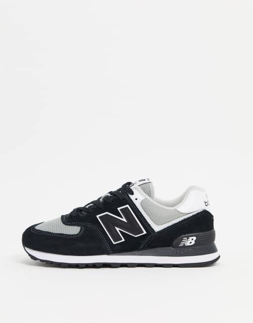 New balance best sale 574 silver black