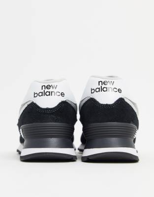 new balance 574 black silver