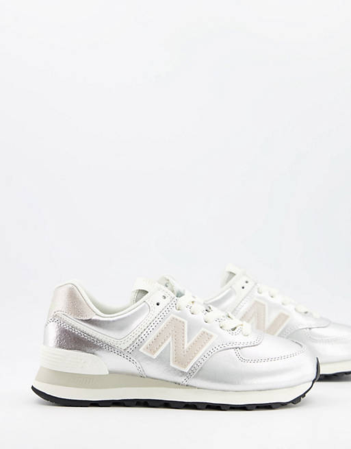  Trainers/New Balance 574 trainers in silver 