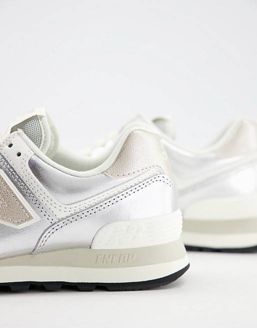  Trainers/New Balance 574 trainers in silver 