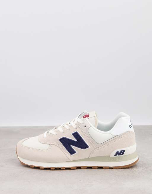 New balance best sale tan 574 trainers