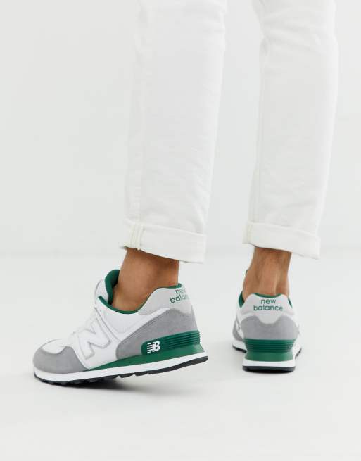 New balance cheap 574 white green