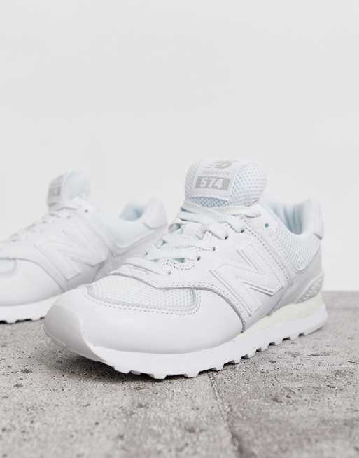 All white discount new balance 574