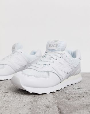 all white new balance shoes