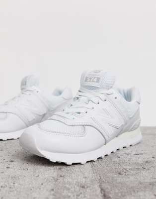 new balance all white shoes