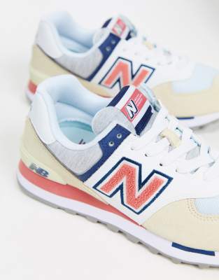 new balance 574 varsity trainers in cream