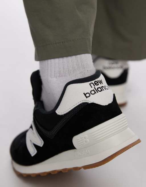 New Balance 574 - Vita och svarta sneakers, 3 av 5