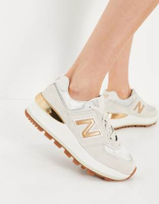 New balance on sale beige goud