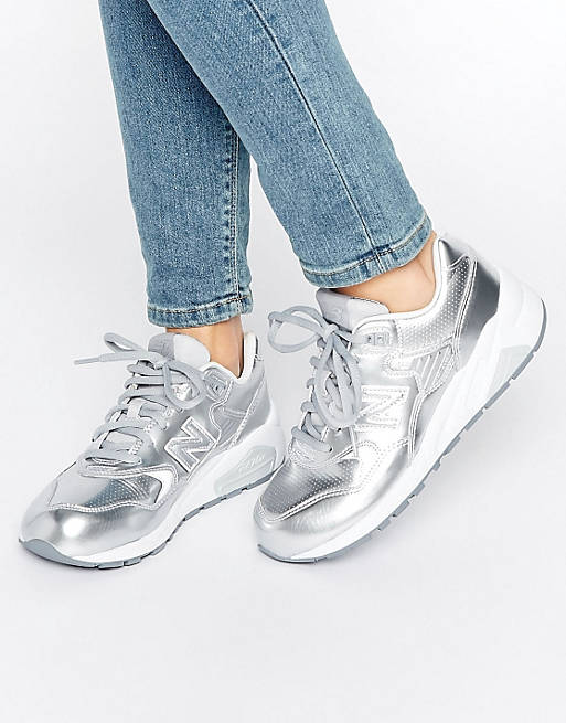 New Balance 580 Trainers In Silver