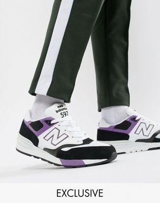 New Balance - 597 Miami Brights - Sneakers in wit, exclusief bij ASOS