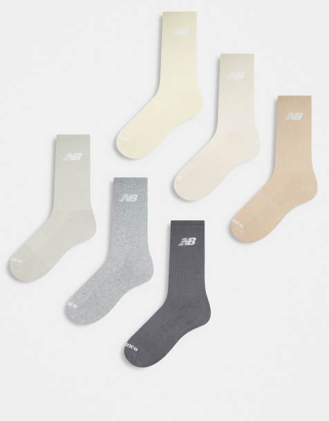New Balance 6 pack everyday crew socks in dark neutrals - view 1