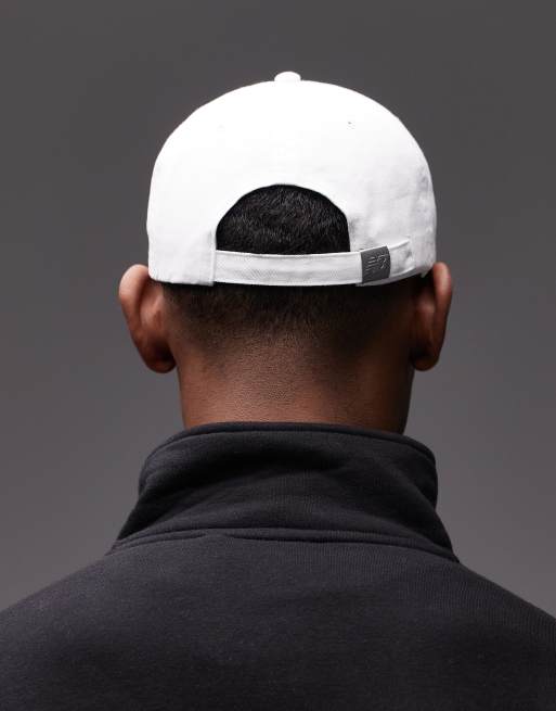 New Balance 6 panel classic hat in white, 3 of 3