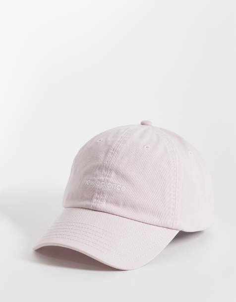 New Balance 6 panel linear logo cap in light pink - view 1