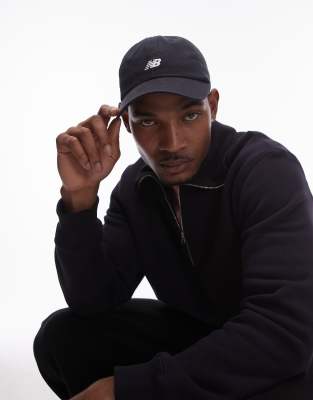 New Balance New Balance 6 panel NB logo cap in black