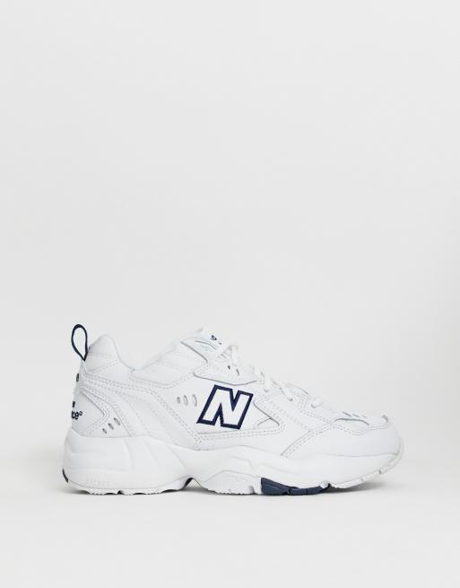 New Balance 608 chunky sneakers in white