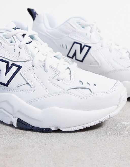New Balance 608 chunky sneakers in white, 3 of 4