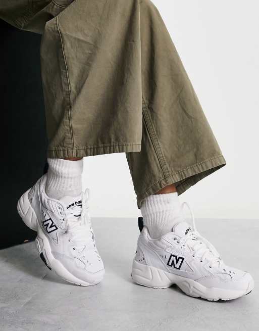 New Balance 608 chunky sneakers in white