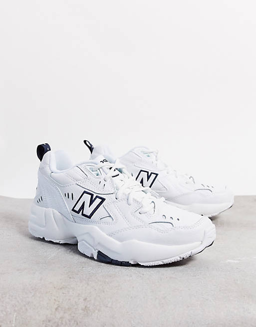 New Balance 608 chunky trainers in white