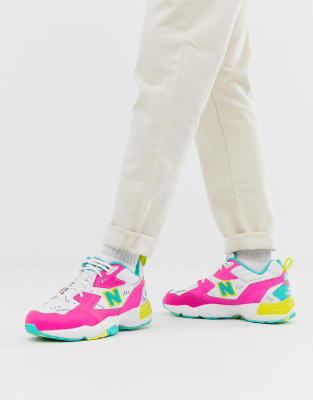 new balance bianche e rosa