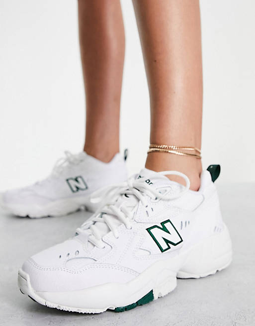 Arne Ejecutante Inmuebles New Balance 608 trainers in white and green - exclusive to ASOS | ASOS