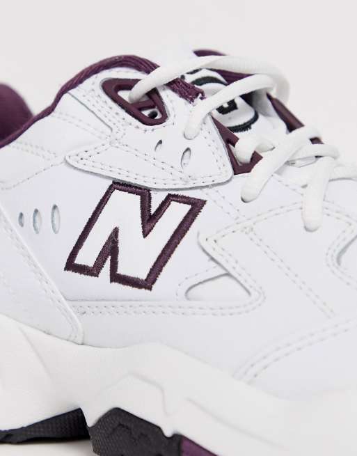 New balance 608 white with hotsell pink and green chunky trainers