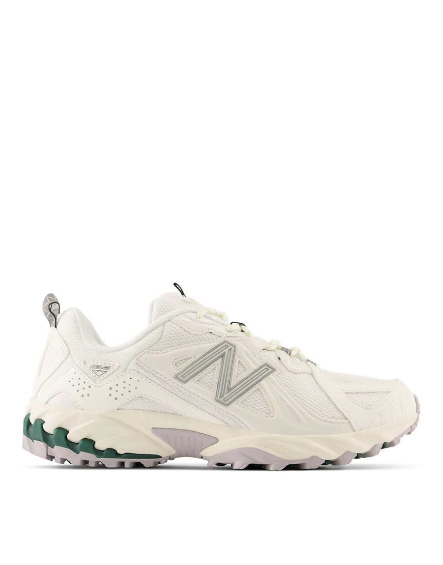 New Balance 610 trainers in white and green