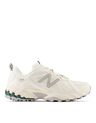 New Balance 610T sneakers in cream with green detail
