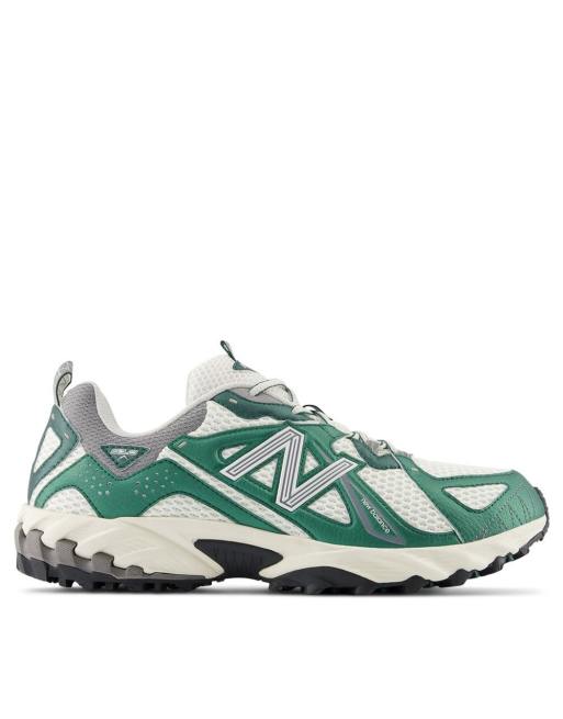 New Balance 610T trainers in green and white