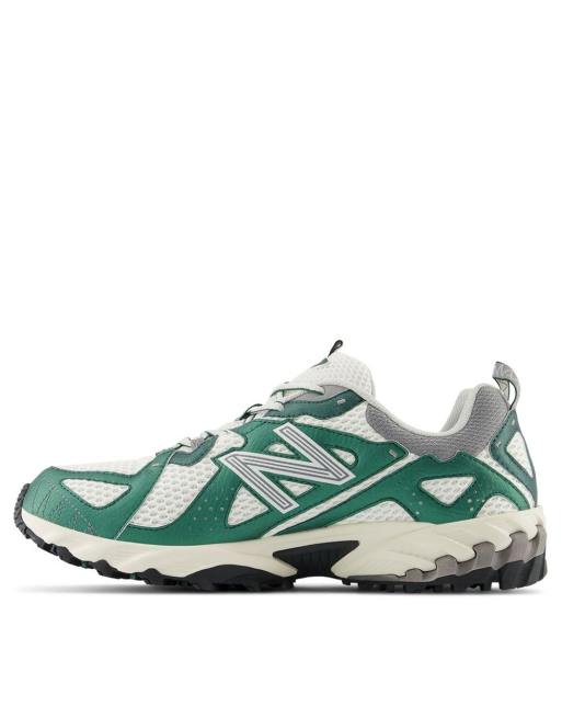 New Balance 610T trainers in green and white