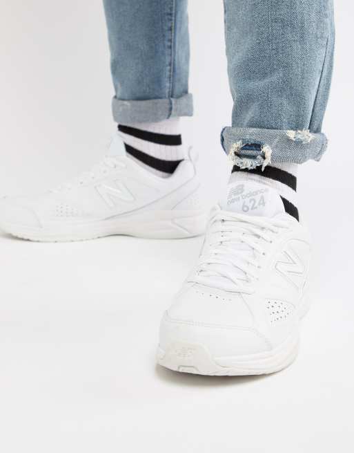 New balance sale white 624