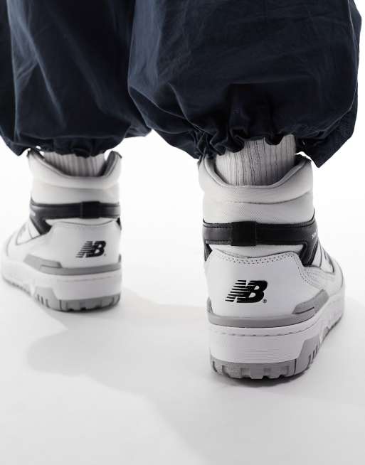 New Balance 650 sneakers in white with navy detail, 3 of 5