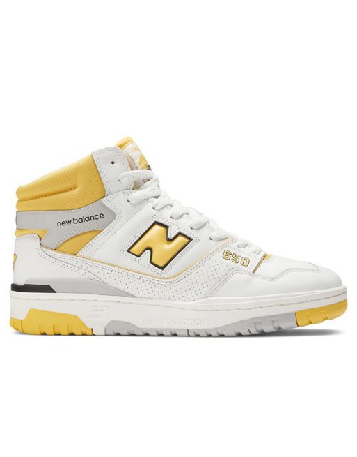 New Balance 650 trainers in white and yellow | ASOS