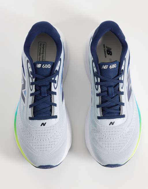 New Balance - 680 - Baskets - Blanc et bleu marine, 3 de 5