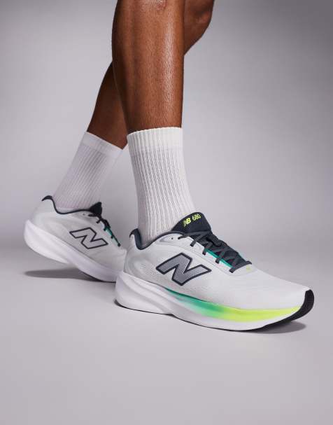 New Balance - 680 - Baskets de course - Gris et vert fluo - view 1
