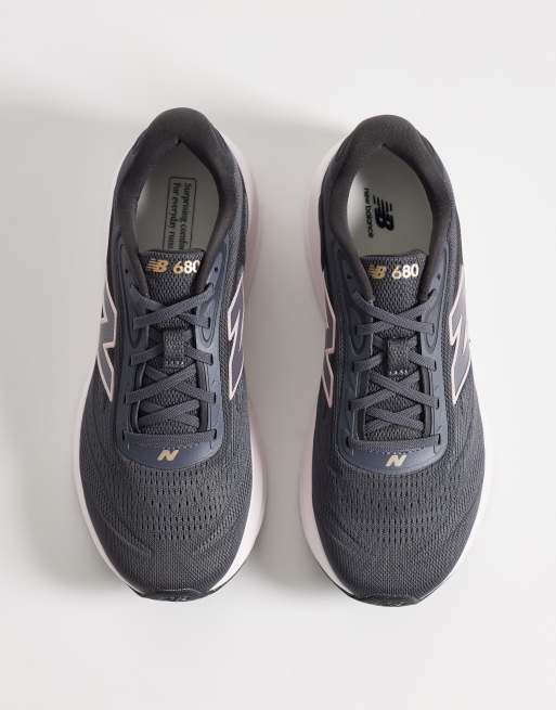 New Balance 680 Damen-Laufsneaker in Schwarz und Pink, 2 von 5