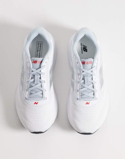 New Balance 680 Damen-Laufsneaker in Weiß und Grau, 2 von 5