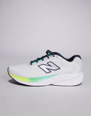 New Balance 680 running trainers in grey and neon green