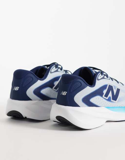 New Balance 680 sneakers in wit en navy, 2 van 5