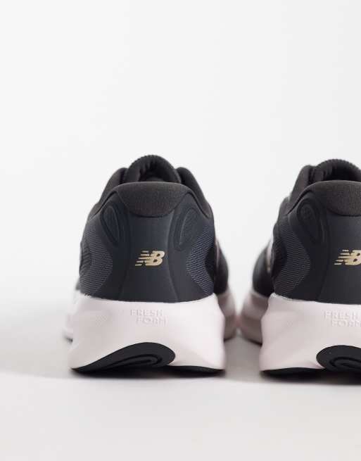 New Balance 680 womens running trainers in black and pink, 4 of 5