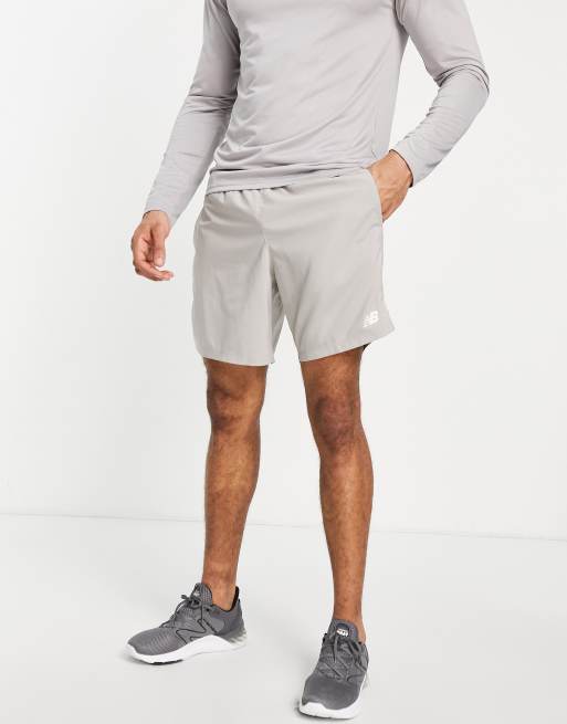 New Balance 7 inch short in ash grey exclusive to ASOS, 2 of 4