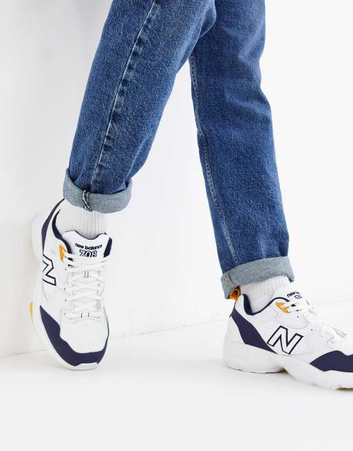 New Balance 708 Chunky Sneakers in navy