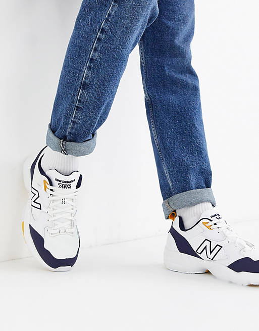 New Balance 708 Chunky Trainers in navy